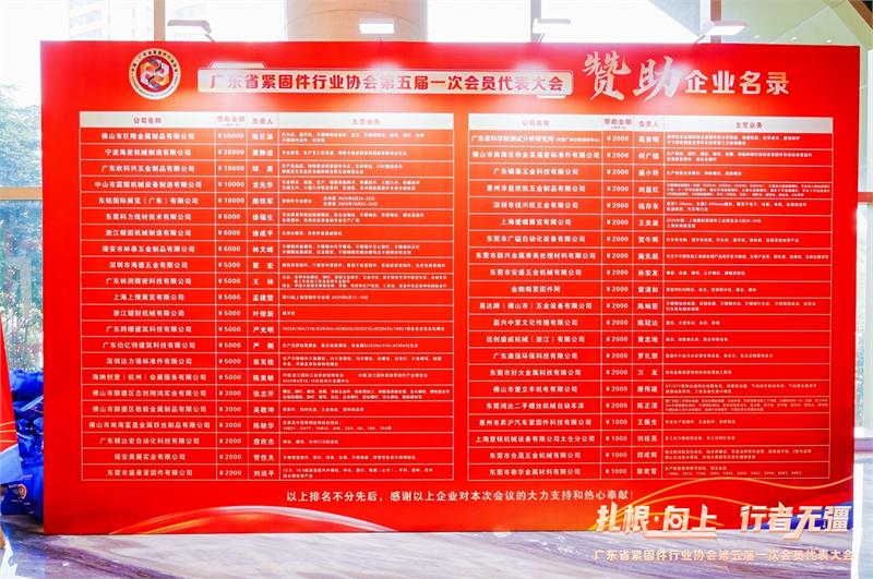 热烈恭贺陈巨添连任会长！广东省紧固件行业协会第五届一次会员代表大会隆重召开