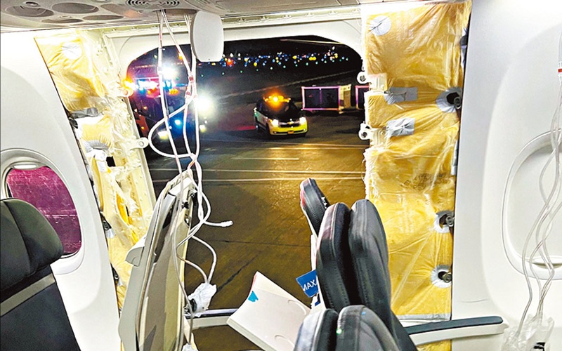 事发客机缺4粒关键螺栓!波音737 MAX「甩门」事故调查结果公布