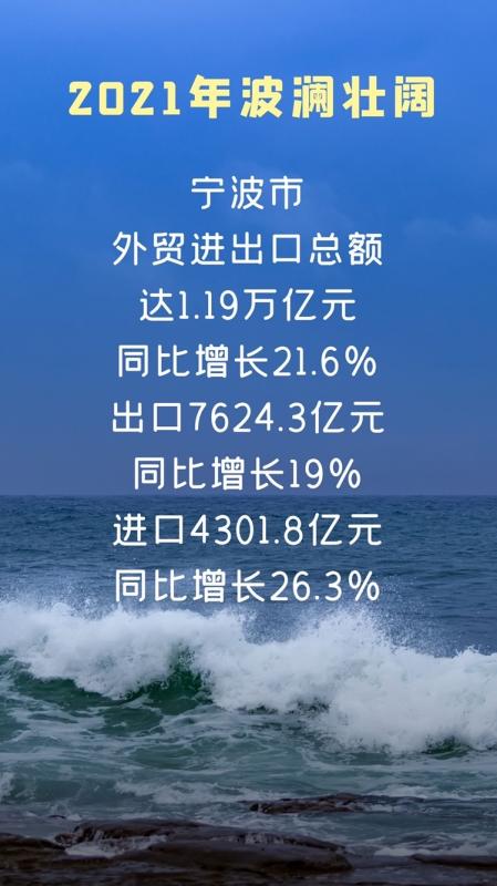 2021年度宁波外贸成绩单出炉 进出口总额同比增长2成以上