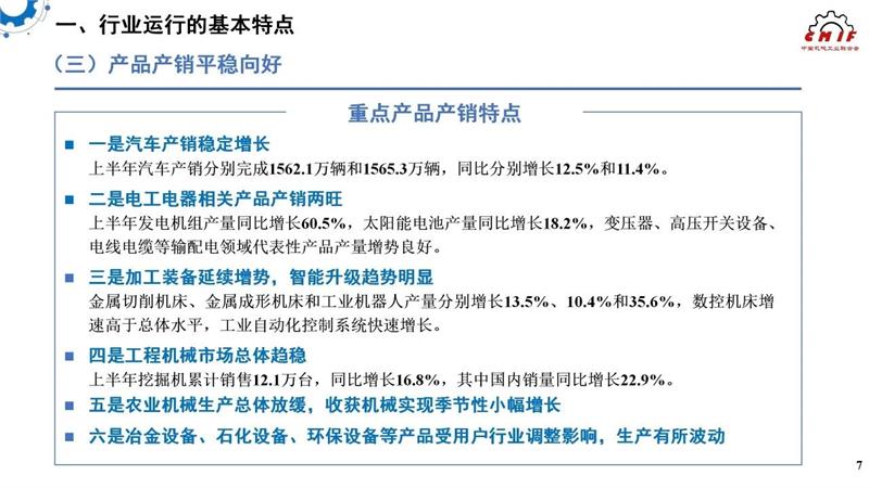 机械工业，2025年上半年机械工业经济，中国机械工业联合会，中机零协
