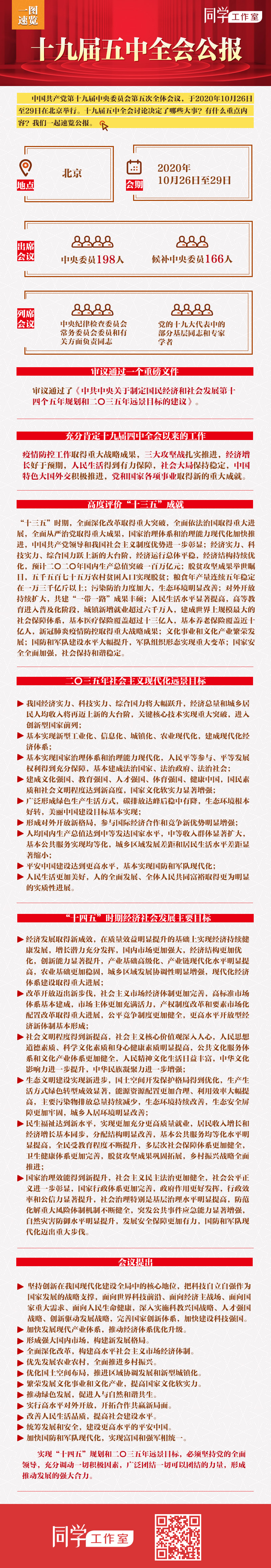 一图速览:十九届五中全会公报