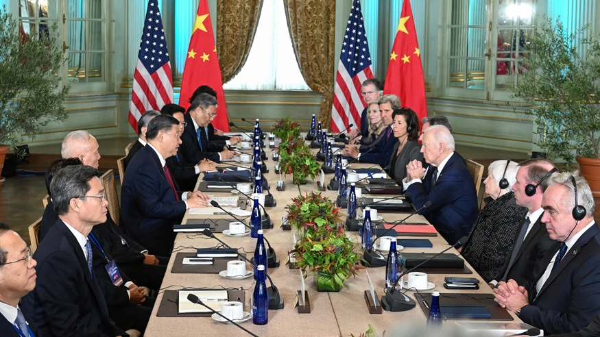 习近平同美国总统拜登举行中美元首会晤
